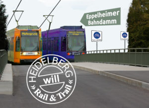Die Stadt Heidelberg plant PHV-Straßenbahn und Radschnellverbindung über Eppelheimer Bahndamm