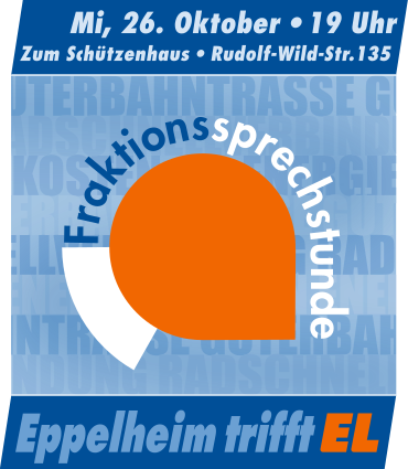 Einladung zur öffentlichen Fraktionssprechstunde am 26. Oktober 2022 um 19 Uhr im Schützenhaus (Grill-Retaurant AKIS, Rudolf-Wild-Straße 135)