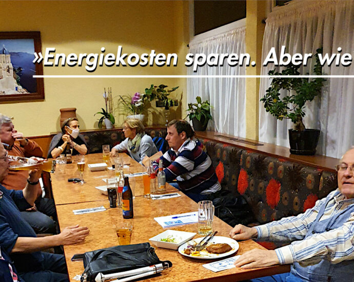 Öffentliche Gesprächsrunde am 27. September 2022 – Energiekosten sparen
